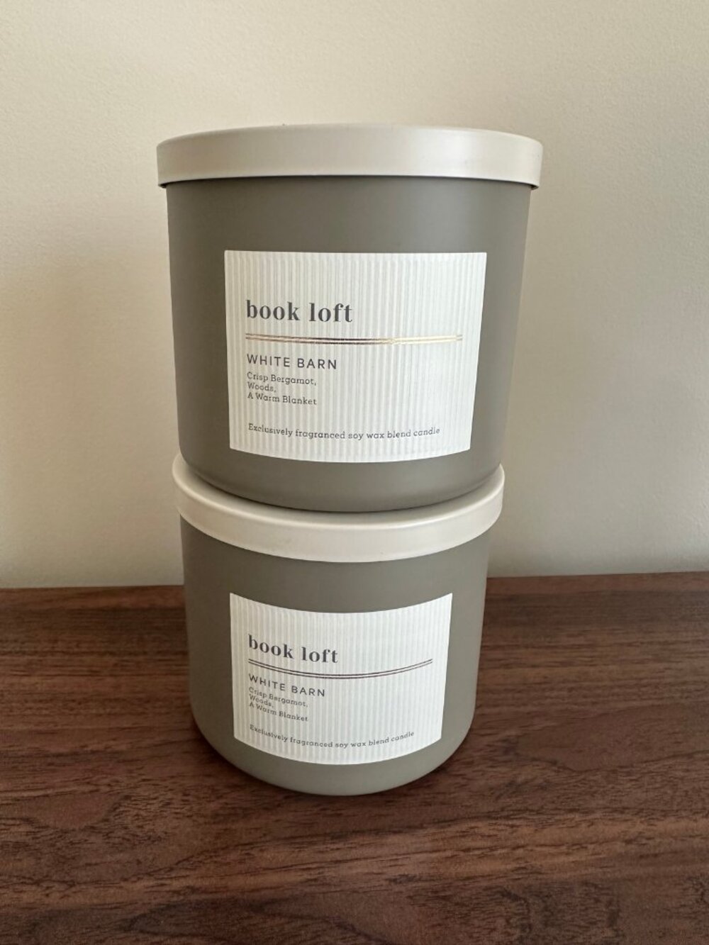Bath & Body Works White Barn Book Loft Candle Set of 2 NEW